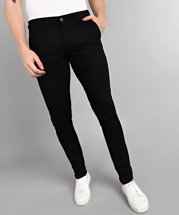 Urbano Fashion Slim Men Black Jeans - Black, 34