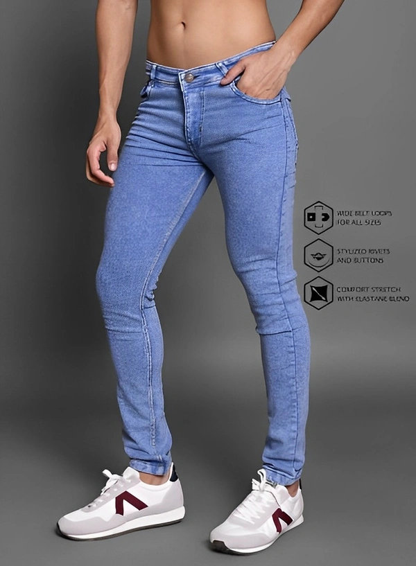 Lzard Regular Men Light Blue Jeans - Navy Blue, 34