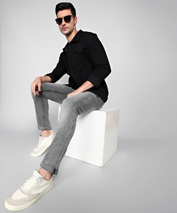 METRONAUT by Flipkart Skinny Men Grey Jeans - Navy Blue, 32