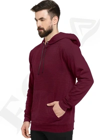 KANGRIN ENTERPRISE Full Sleeve Solid Men Sweatshirt - Maroon, S