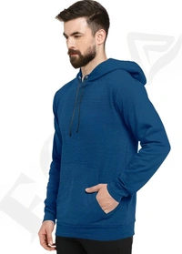 KANGRIN ENTERPRISE Full Sleeve Solid Men Sweatshirt - Blue, S