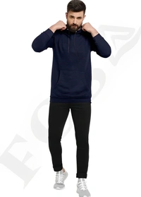 KANGRIN ENTERPRISE Full Sleeve Solid Men Sweatshirt - Navy Blue, M