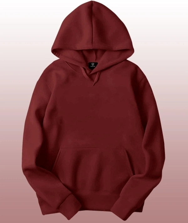 Foxter Full Sleeve Solid Men Sweatshirt - Maroon, Xl