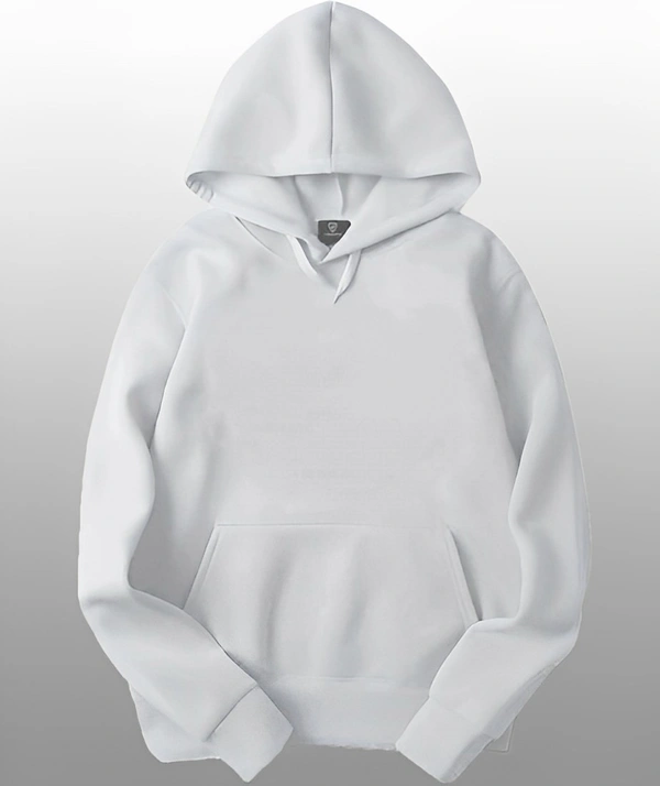 Foxter Full Sleeve Solid Men Sweatshirt - White, Xl