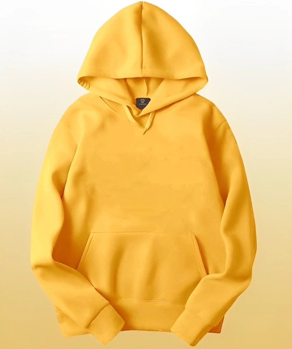 Foxter Full Sleeve Solid Men Sweatshirt - Bright Sun, M