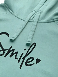 WSRF FAB Full Sleeve Graphic Print Women Sweatshirt - Teal, S