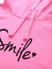 WSRF FAB Full Sleeve Graphic Print Women Sweatshirt - Tickle Me Pink, Xl