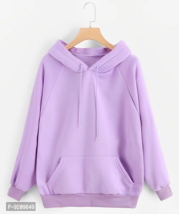 Classic Fleece Solid Hoodie Sweatshirts - Pink, S