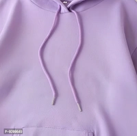 Classic Fleece Solid Hoodie Sweatshirts - Pink, L