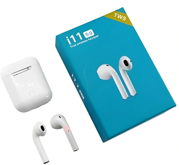 Clairbell UEJ_729N_TWS i11 Earpods Bluetooth Wireless Earbuds Bluetooth HeadsetWith - White