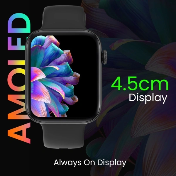 FIRE Boltt Nucleus ! 1.78" AMOLED Display With BT  Calling 368*448 Pix...  - Black