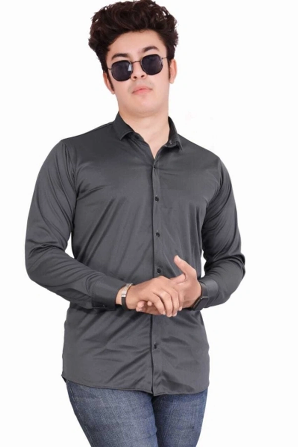 Men Solid Casual Grey Shirt - Magenta / Fuchsia, Xl