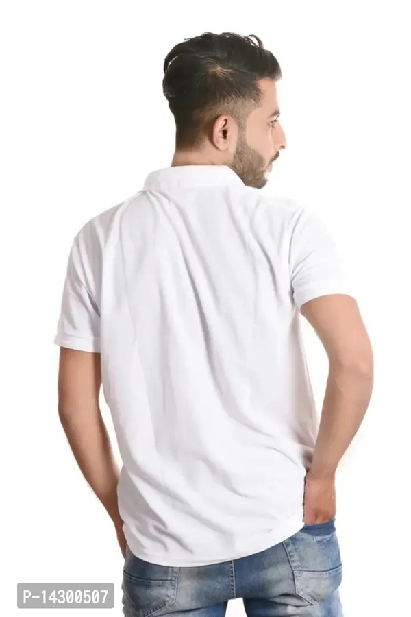 Reliable White Cotton Polo's For Men - White, L