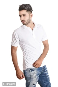 Reliable White Cotton Polo's For Men - White, Xl