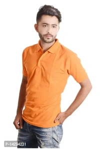 Reliable Orange Cotton Polo's For Men - Web Orange, Xl