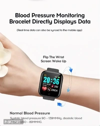 ID 116 Puls  Bluetooth Fitness Smart Watch For Men And Women - Black, Free