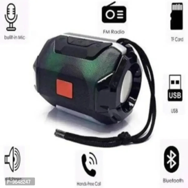 Portable Wireless Bluetooth Speaker - Black, Free