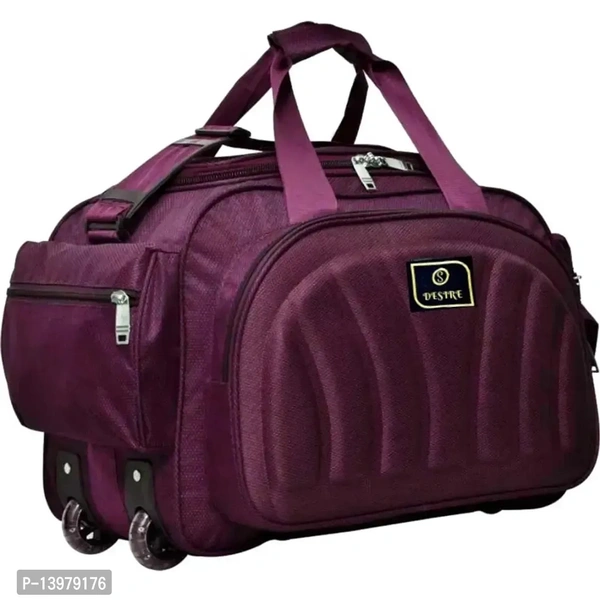 60L (Expandeble) Luggage Tarval Duffel Bag With Two Wheels - Carnaby Tan, Free