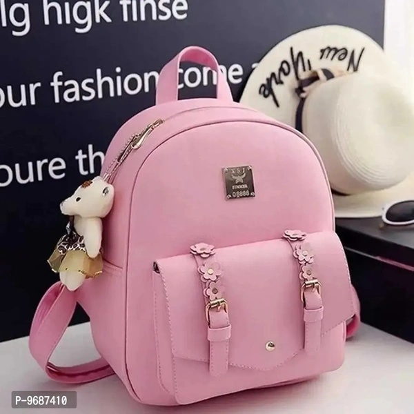 Evolic Small 15L Backpack Stylish  Cute Mini  3 Pic Combo Set Backpack For Girls - Pink Lace