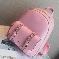 Evolic Small 15L Backpack Stylish  Cute Mini  3 Pic Combo Set Backpack For Girls - Pink Lace