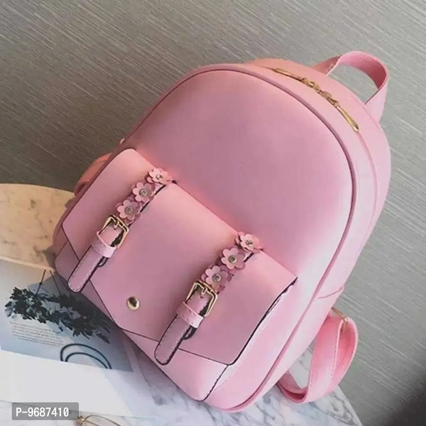 Evolic Small 15L Backpack Stylish  Cute Mini  3 Pic Combo Set Backpack For Girls - Pink Lace