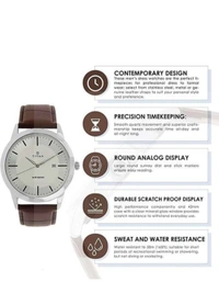 Titan Latest Men Brown Leather Analog Watch  - Brown, Free Size