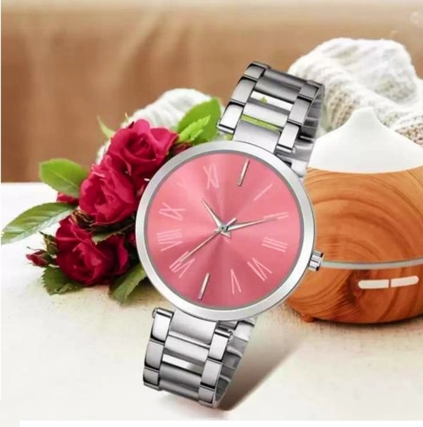 Analogue Pink Dial Watch For Girls  - Tickle Me Pink, Free Size