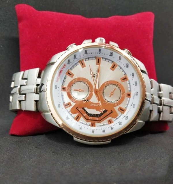 Trendy Metal Wrist Watch  - Silver, Free Size