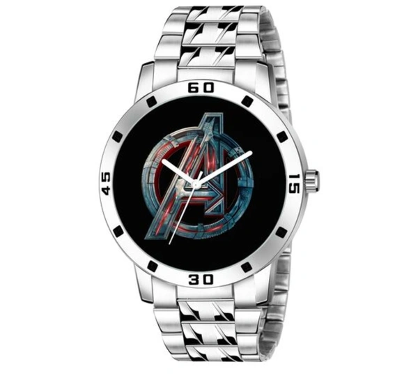 Avenger Edition Men's Analog Watch Stainless Steel  - Silver Chalice, Free Size