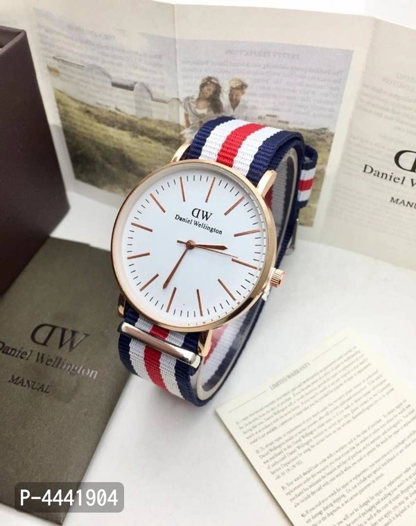 Daniel Wellington  Fabric Stylish Watch For Men  - Free Size
