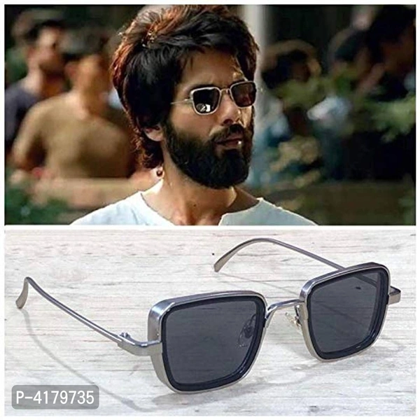 Kabir Singh  Trendy Black Metal Square Sunglasses For Boys - Black, Free Size