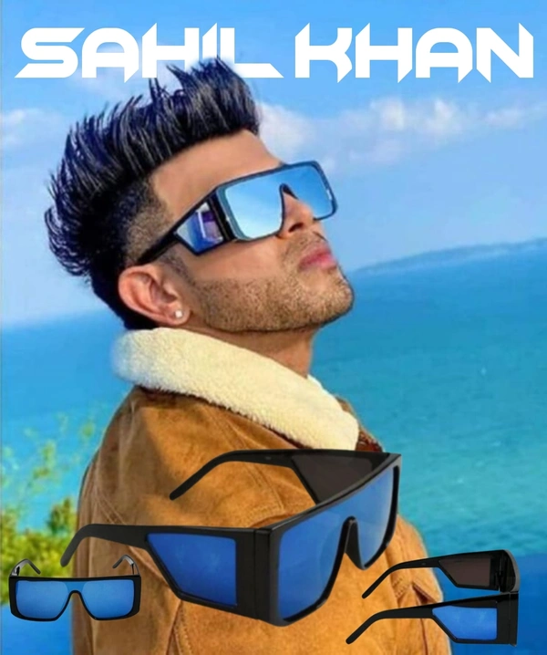 Sahil Khan Stylish And Fashionable Blue Gradient Sunglasses For Men - Royal Blue, Free Size