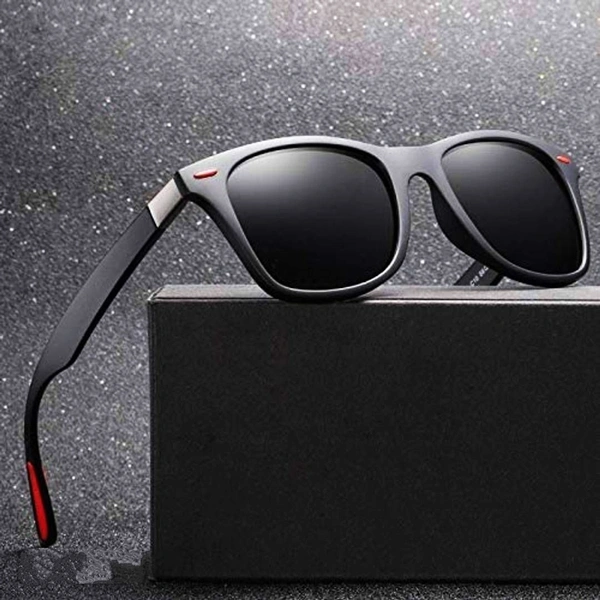Classic Wayfarer Stylish Sunglasses For Men  - Black, Free Size