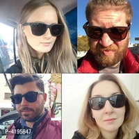 Classic Wayfarer Stylish Sunglasses For Men  - Black, Free Size