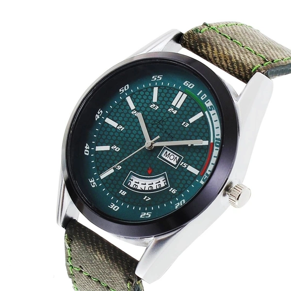 Stylish Blue Dial Day And Date Working Multi Function Watch For Men  - Blue, Free Size