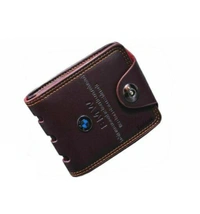 BMW Elegant Brown Artificial Leather Men's Two Fold Wallet - Brown