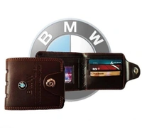 BMW Elegant Brown Artificial Leather Men's Two Fold Wallet - Brown