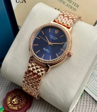 Rolex Metal Chain Premium Watch For Her - Free Size