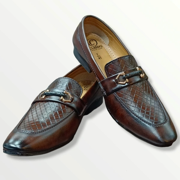 CLASSIQ PARTYWEAR LOAFERS FOR MEN - Brown, 8