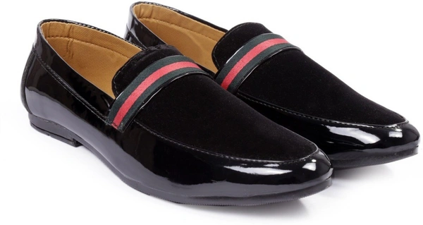 CLASSIQ BLACK VELVET LOAFERS - Black, 8