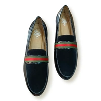 CLASSIQ BLACK VELVET LOAFERS - Black, 10