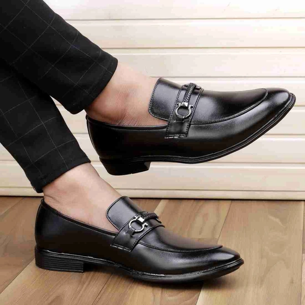 CLASSIQ BLACK PREMIUM LOAFERS - Black, 6