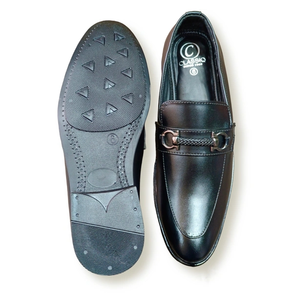 CLASSIQ BLACK PREMIUM LOAFERS - Black, 8
