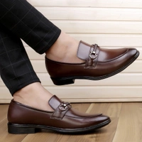 CLASSIQ BROWN PREMIUM LOAFERS - Brown, 7