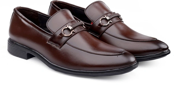 CLASSIQ BROWN PREMIUM LOAFERS - Brown, 8