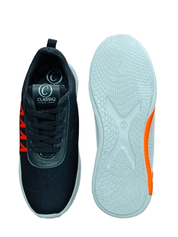 CLASSIQ BLACK SPORTS SHOES - Black, 8