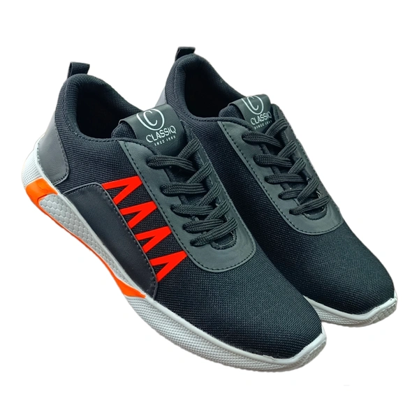 CLASSIQ BLACK SPORTS SHOES - Black, 9