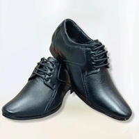 CLASSIQ LEATHER FORMAL SHOES - Black, 8