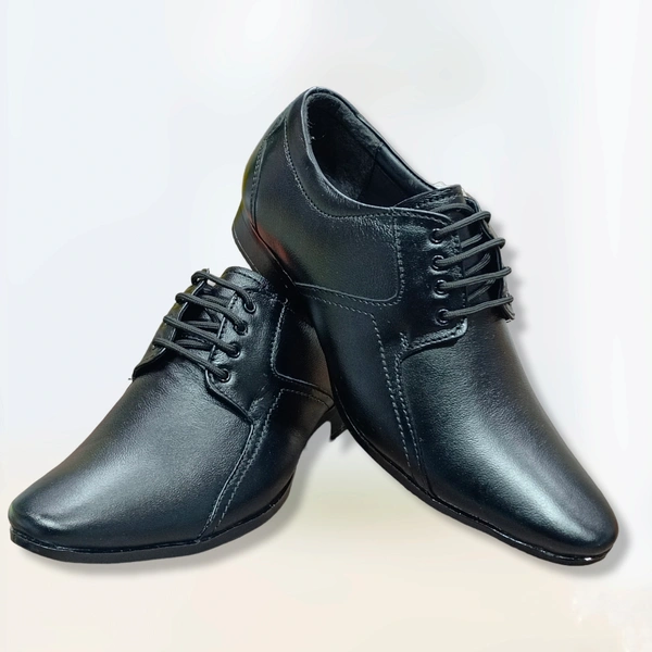 CLASSIQ LEATHER FORMAL SHOES - Black, 8