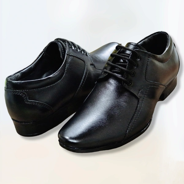 CLASSIQ LEATHER FORMAL SHOES - Black, 8